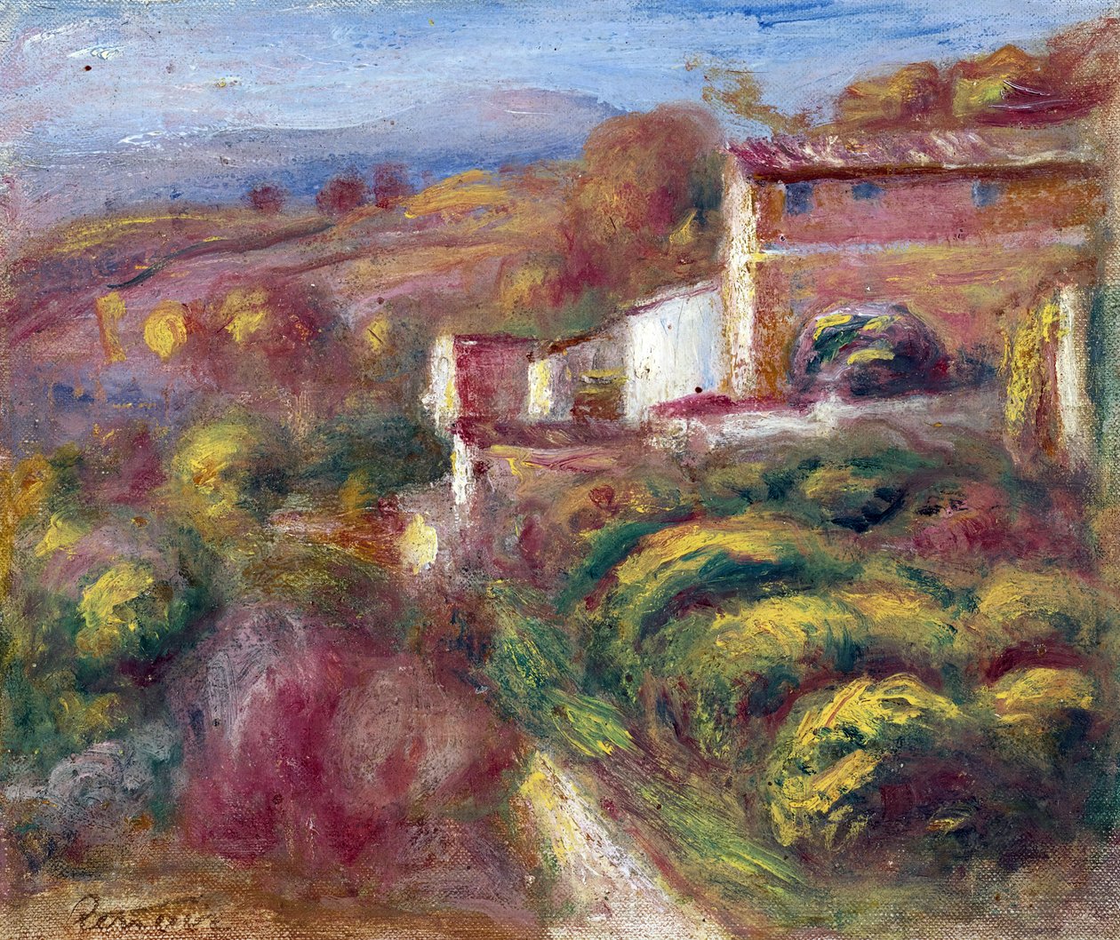 Pošta (Cagnes sur mer) - Obraz od Pierra Auguste Renoira (1841-1919), - Olej na plátně od Pierre Auguste Renoir