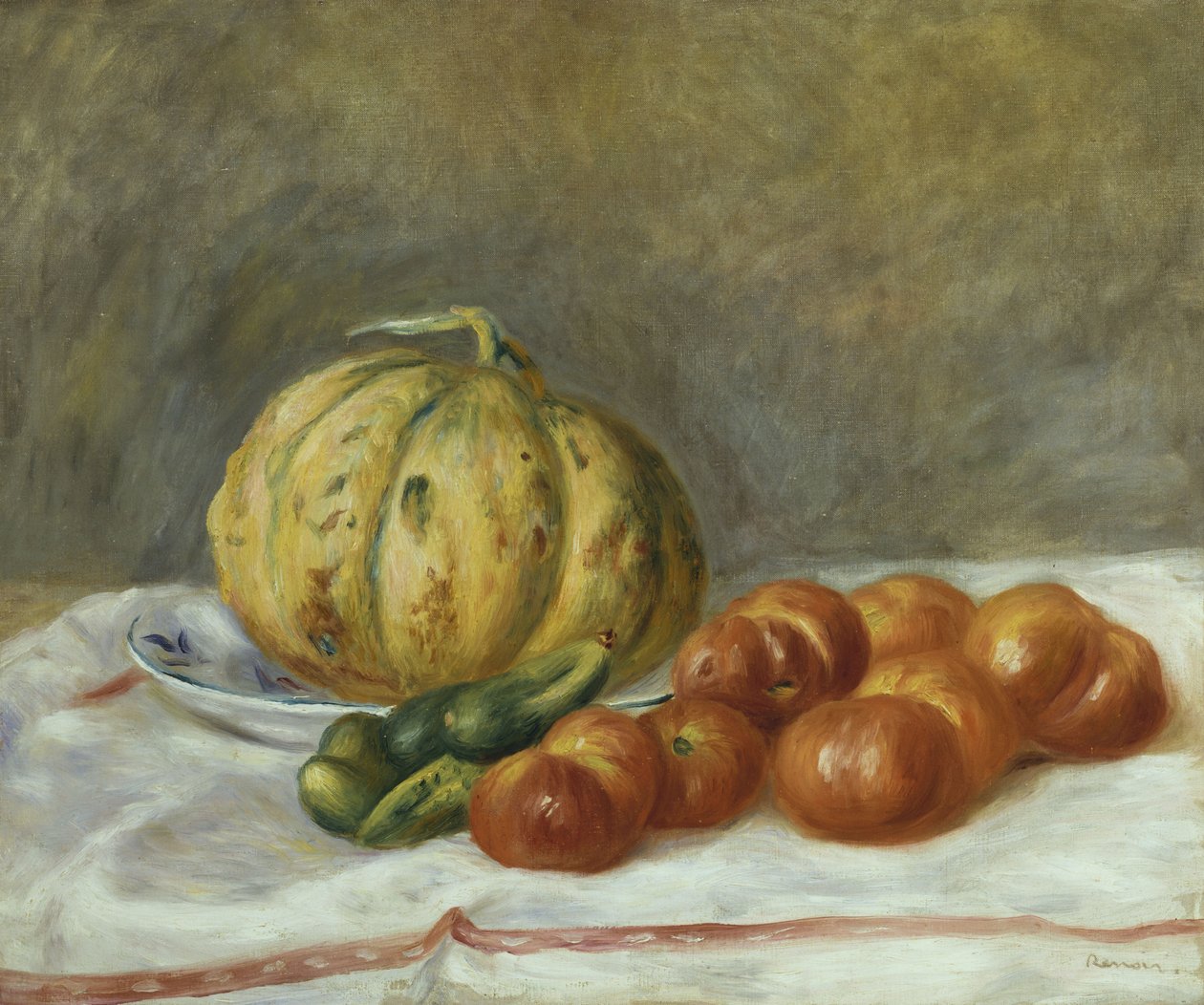 Meloun a rajčata, 1903 od Pierre Auguste Renoir