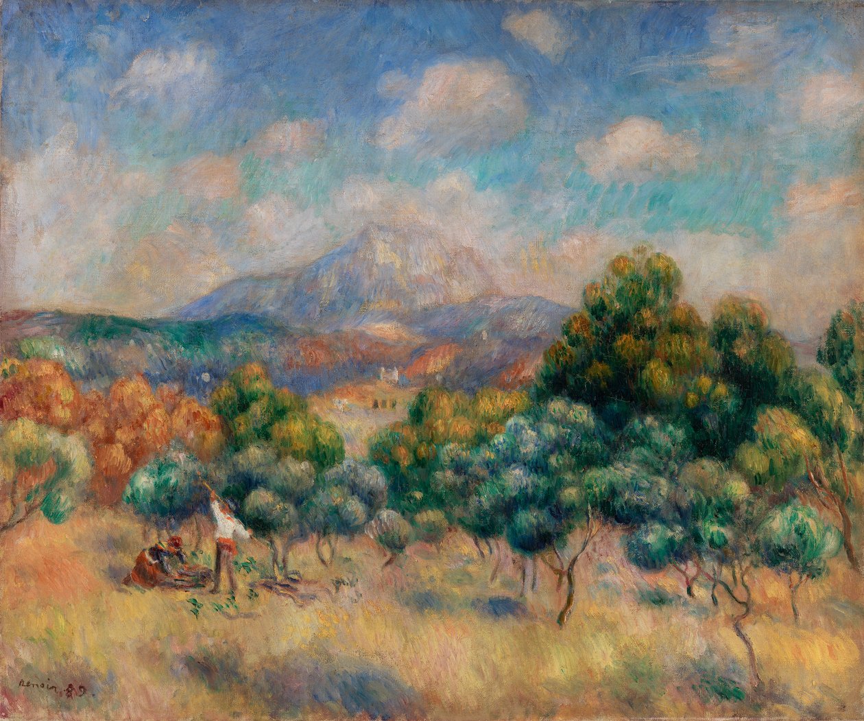 Hora Sainte-Victoire (krajina) od Pierre Auguste Renoir