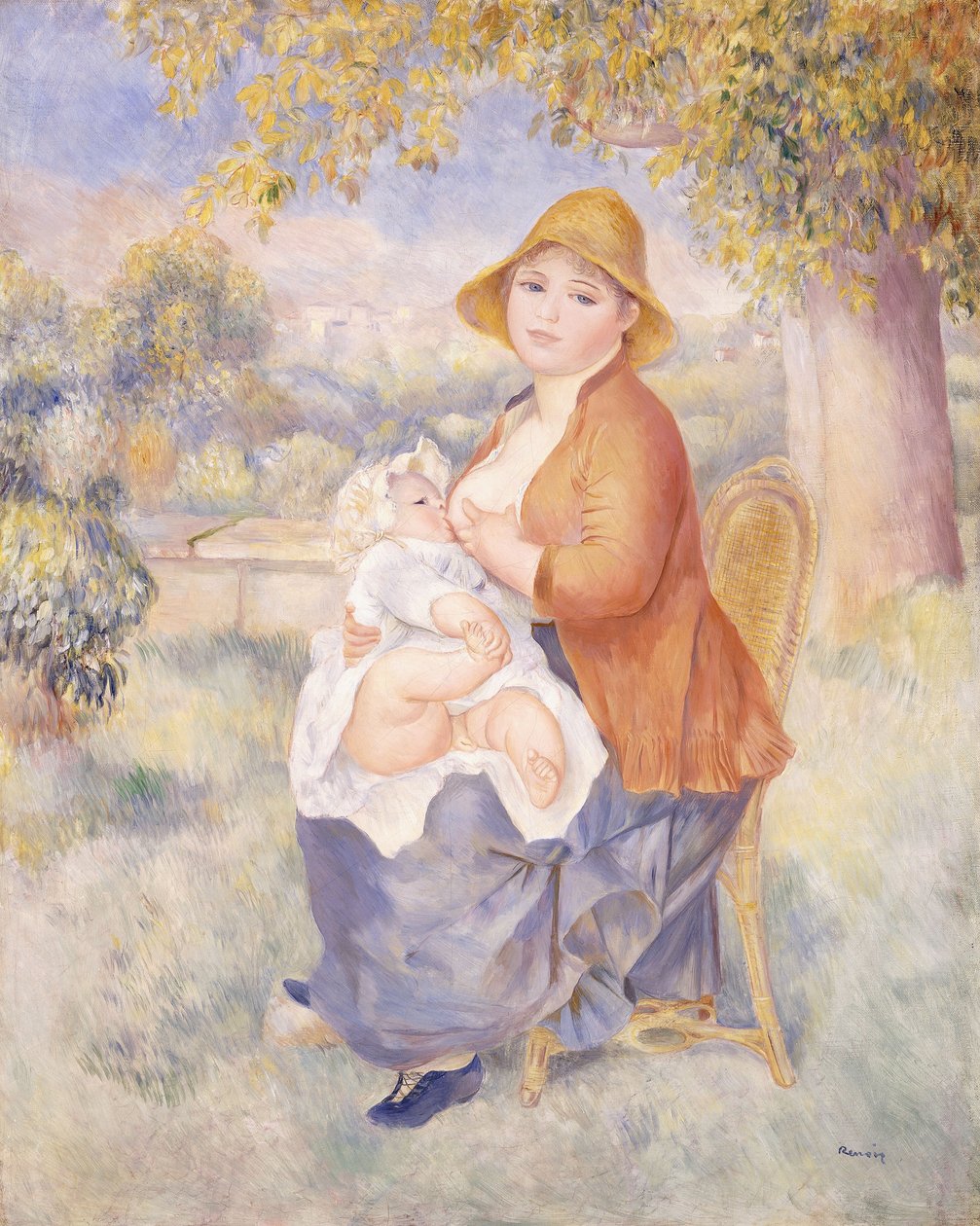 Matka a dítě, mateřství, 1886 od Pierre Auguste Renoir