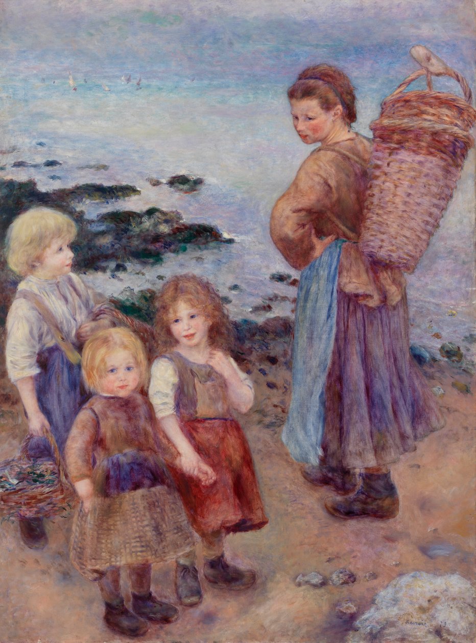 Rybáři slávek v Bernevalu od Pierre Auguste Renoir