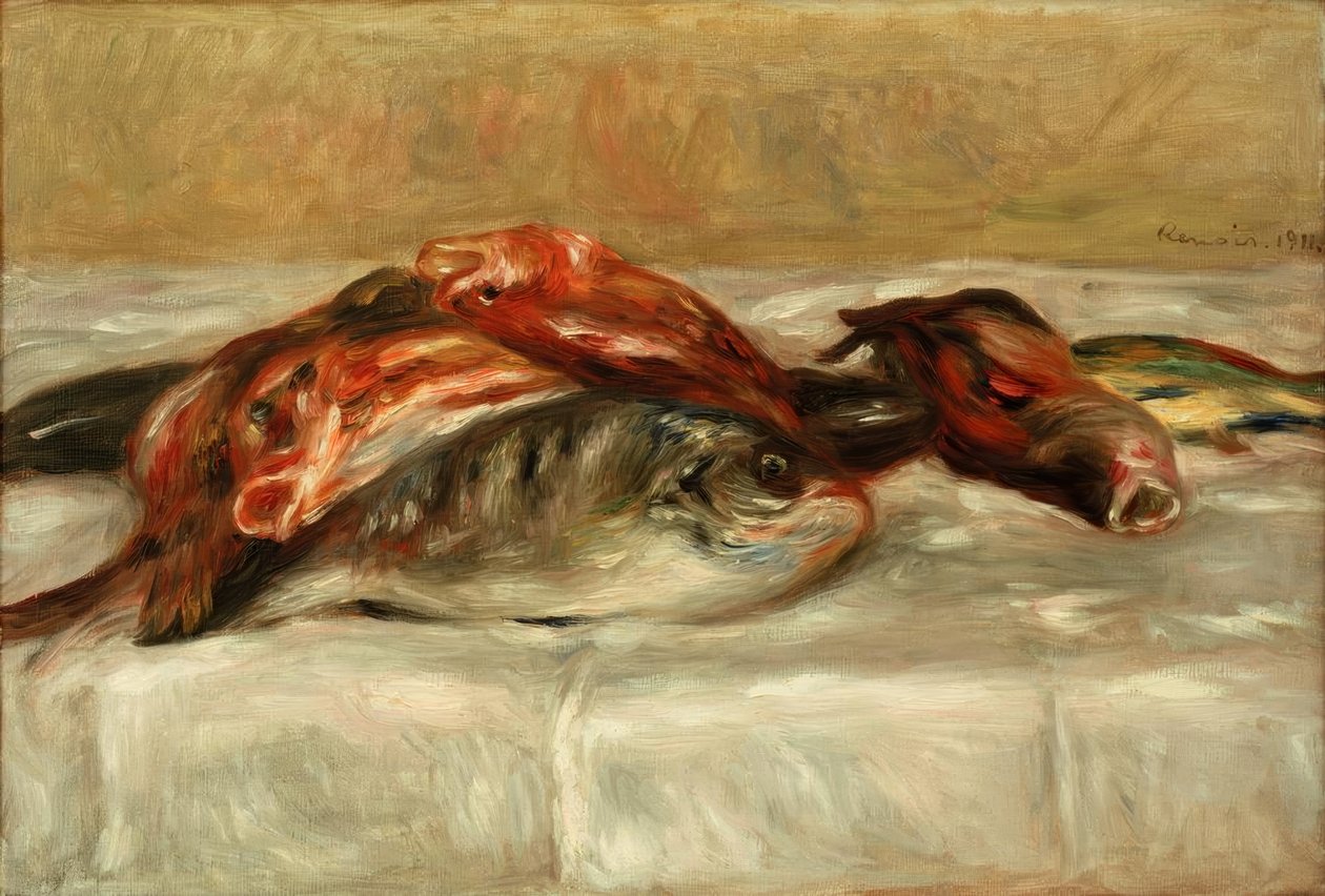 Zátiší s rybami od Pierre Auguste Renoir