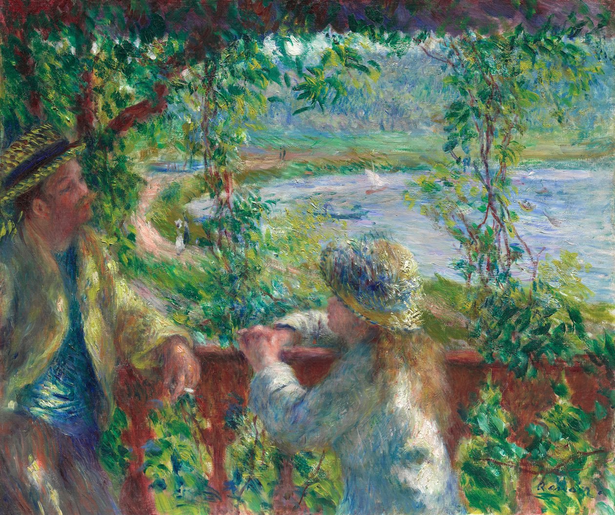 V blízkosti jezera od Pierre Auguste Renoir