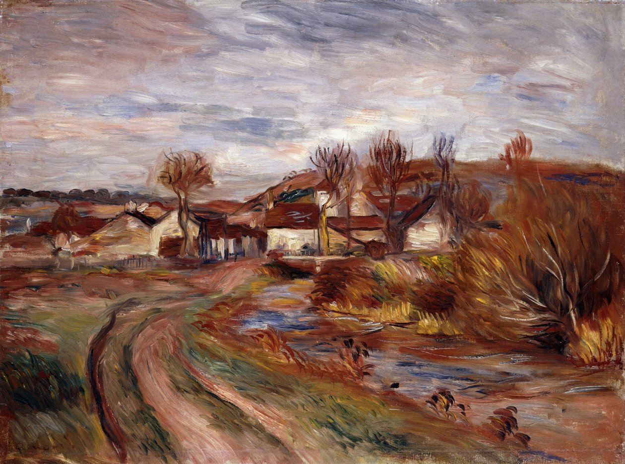 Normandský venkov; Krajina v Normandii, 1895 od Pierre Auguste Renoir