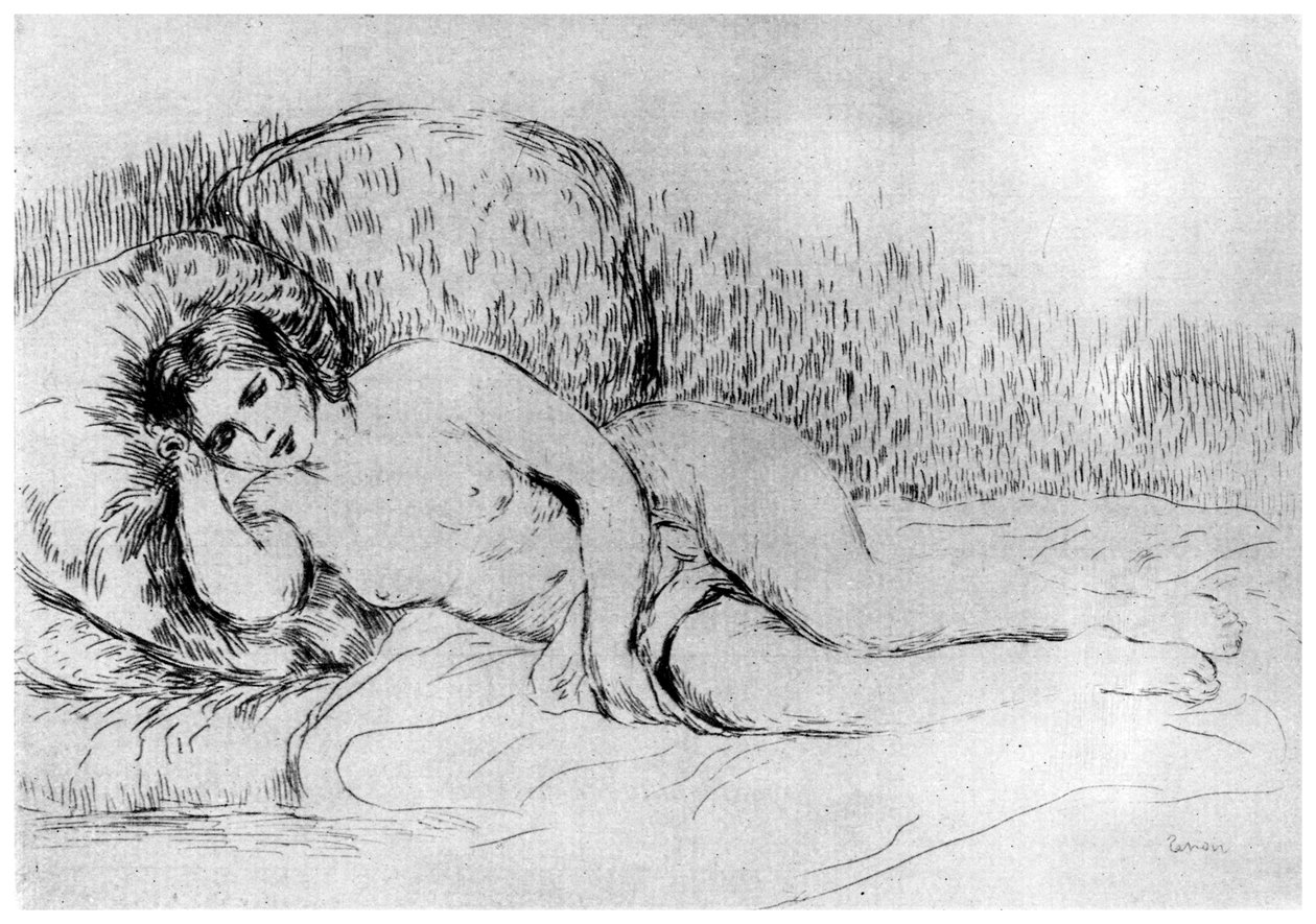 Nahý, c1860-1910 1924 od Pierre Auguste Renoir