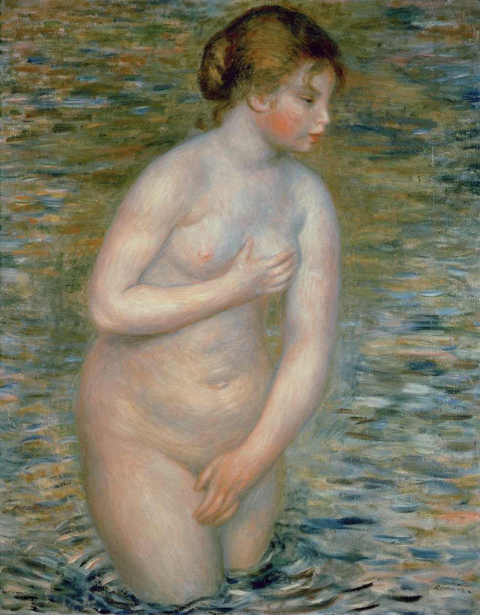 Akt ve vodě, 1888 od Pierre Auguste Renoir