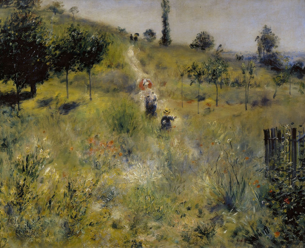 Cesta vedoucí vysokou trávou od Pierre Auguste Renoir