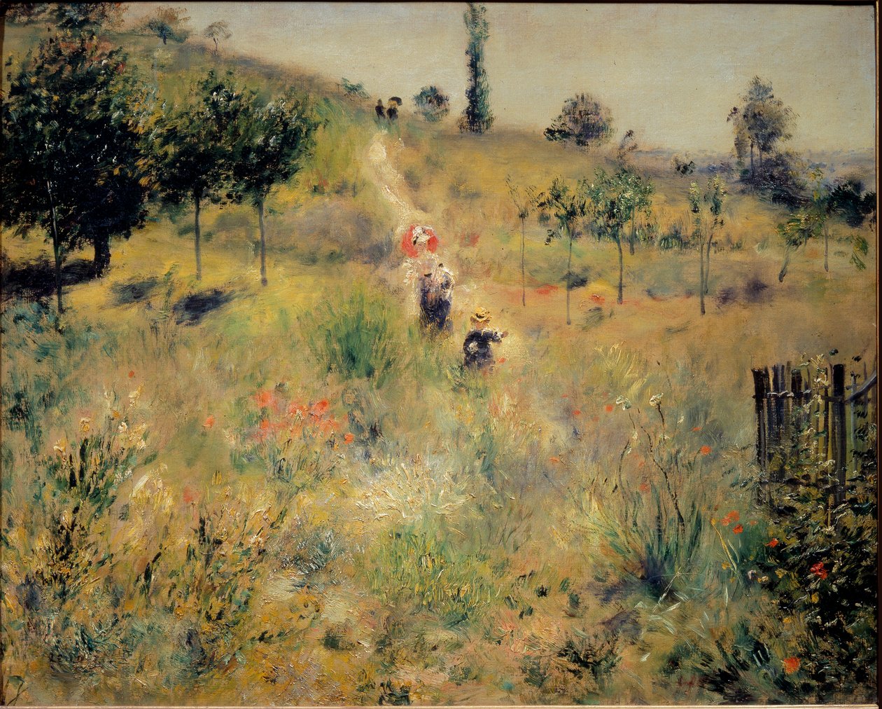 Cesta stoupá ve vysokých bylinách od Pierre Auguste Renoir