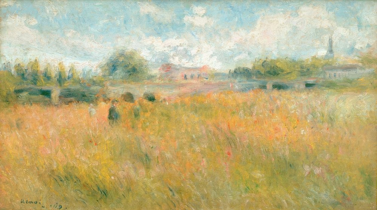 Krajina podél Seiny v Rueil od Pierre Auguste Renoir