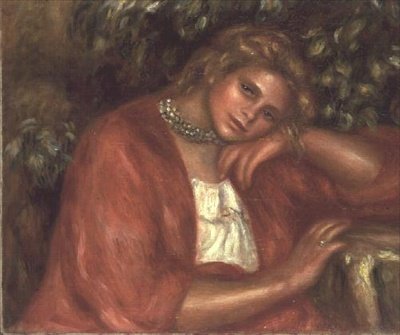 Zamyšlená mladá žena od Pierre Auguste Renoir