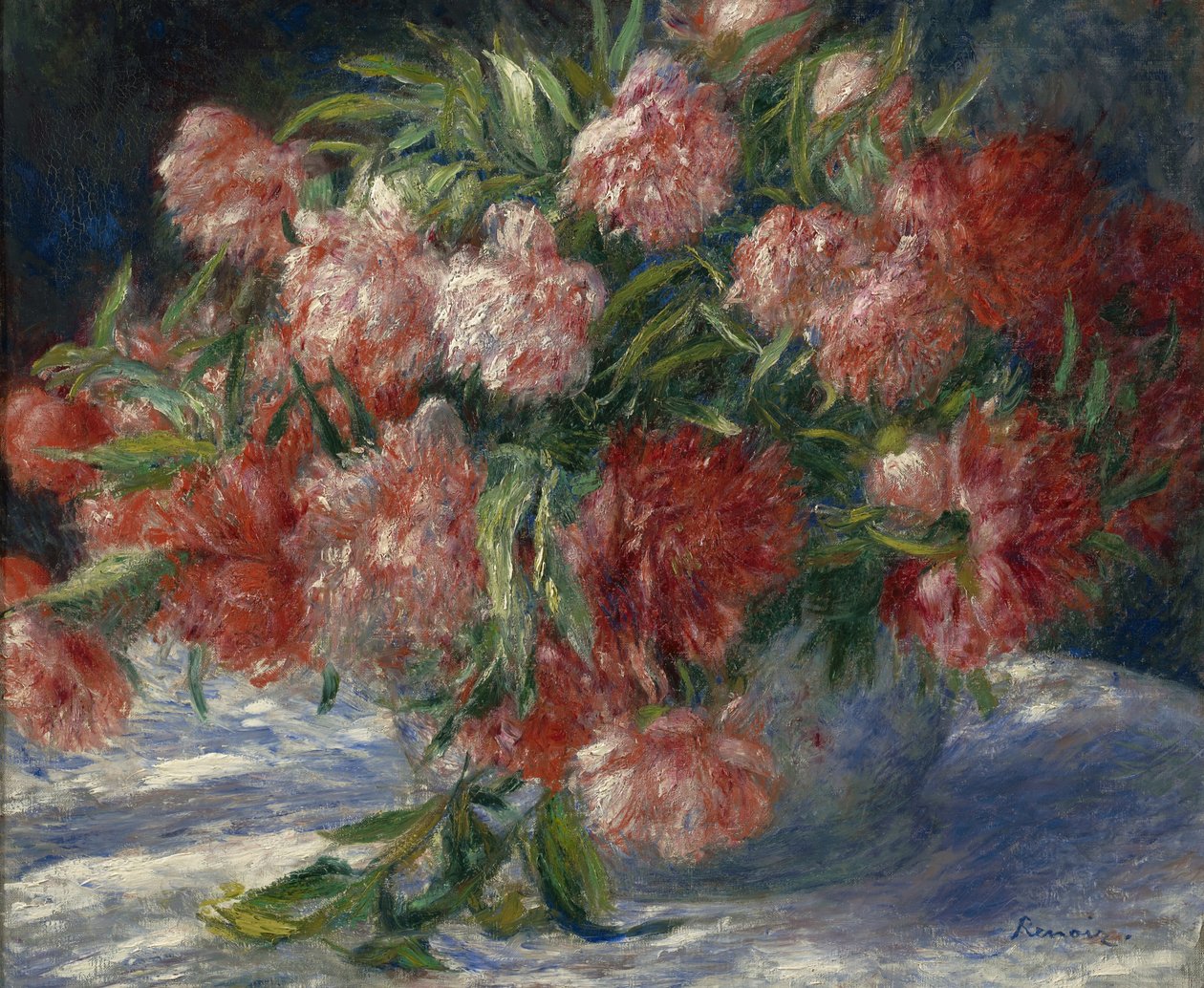 Pivoňky, kolem roku 1880 od Pierre Auguste Renoir