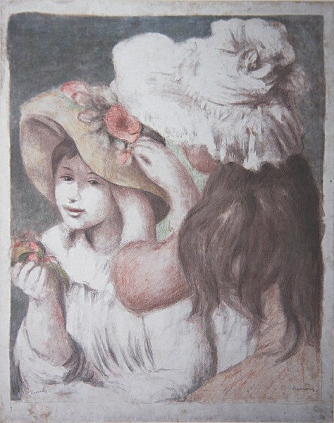 Připnutí klobouku od Pierre Auguste Renoir