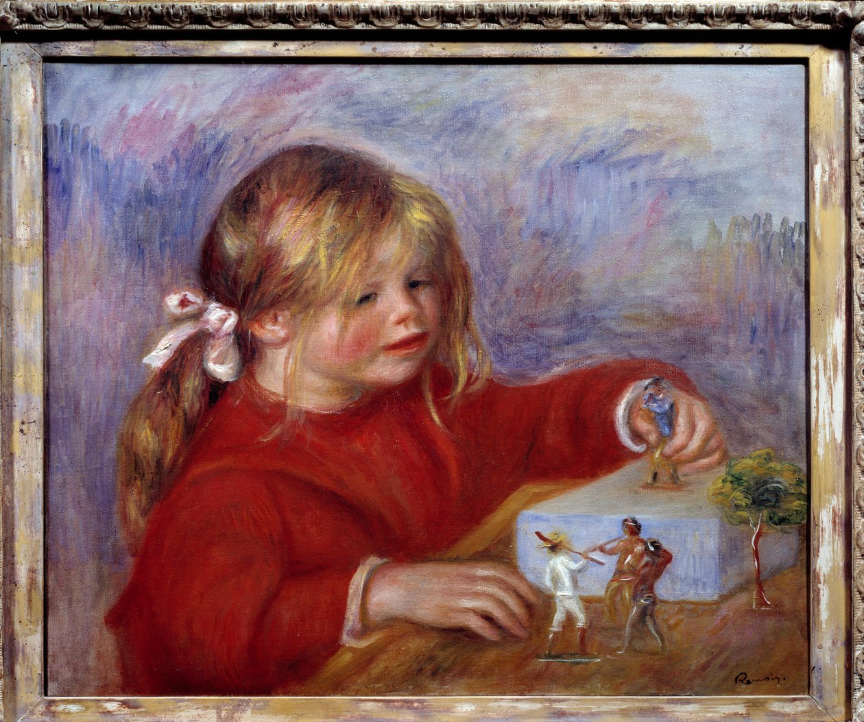 Portrét hrajícího dítěte Clauda Renoira. Obraz Pierra Auguste Renoira (1841-1919) od Pierre Auguste Renoir