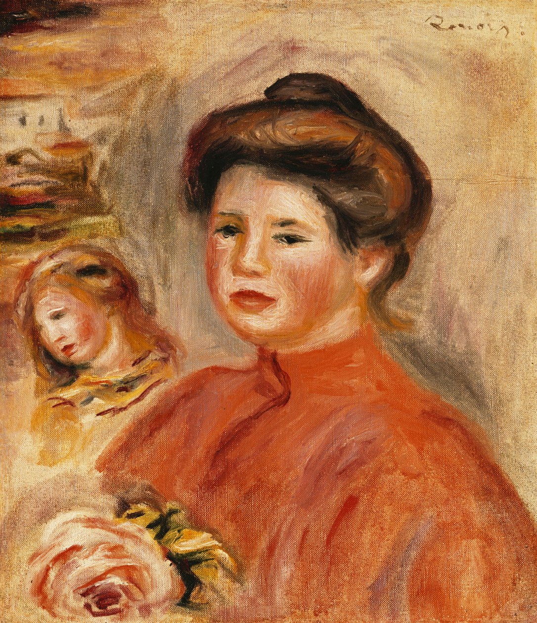 Portrét Gabrielle; Portrét Gabrielle, 1907 od Pierre Auguste Renoir