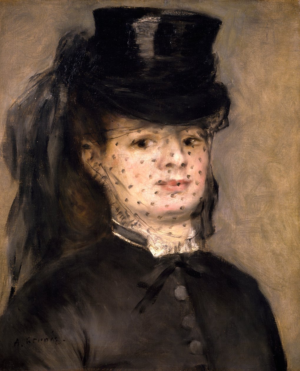 Portrét Madame Darras, rozené Henriette Oudiette, manželky kapitána Paula Darrase (Studie pro Amazonii z roku 1873) od Pierre Auguste Renoir