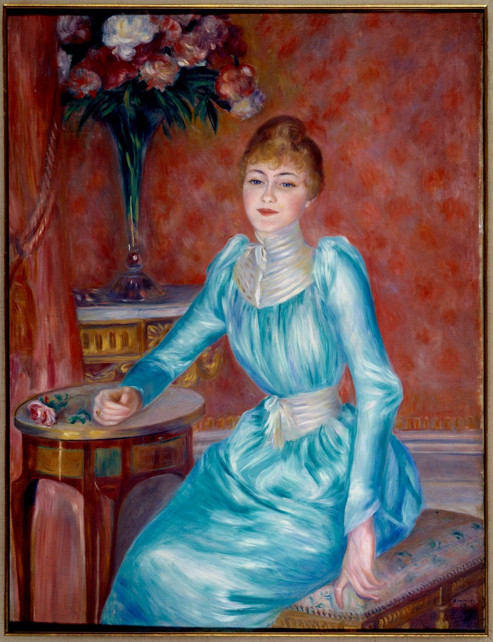 Portrét Madame de Bonnieres. Henriette de Bonnieres (1854-1906), manželka romanopisce a kritika Figara Roberta de Bonnieres (1850-1905). Obraz Pierra Auguste Renoira (1841-1919) 1889 Sun. 1,17x0,89 m Paříž, Musee du Petro Palais od Pierre Auguste Renoir