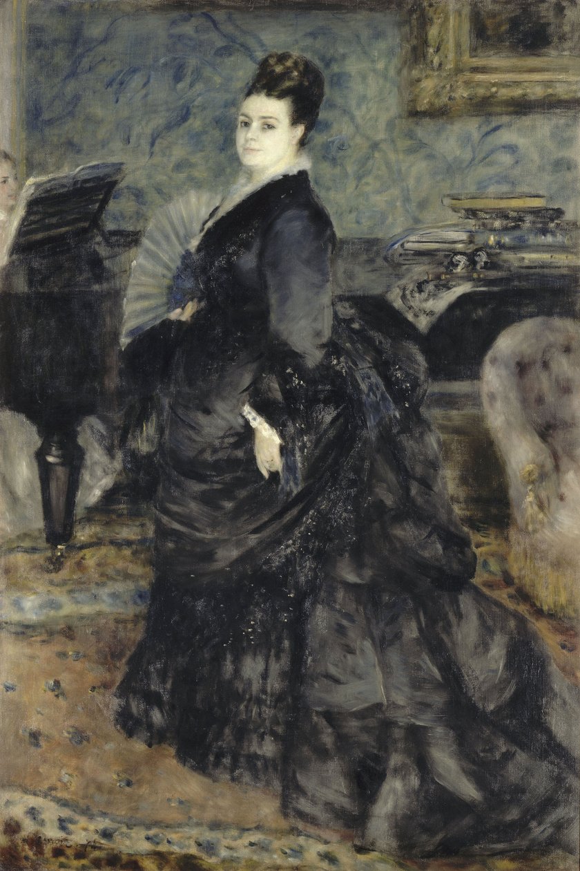 Portrét ženy, zvané Mme Georges Hartmann, c. 1874 od Pierre Auguste Renoir