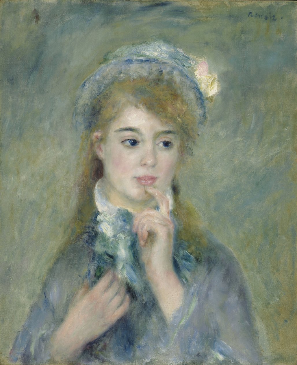 Portrét mladé ženy od Pierre Auguste Renoir