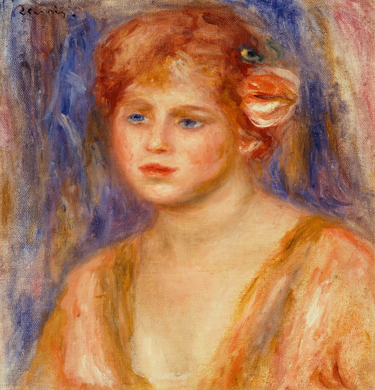 Portrét mladé dívky od Pierre Auguste Renoir