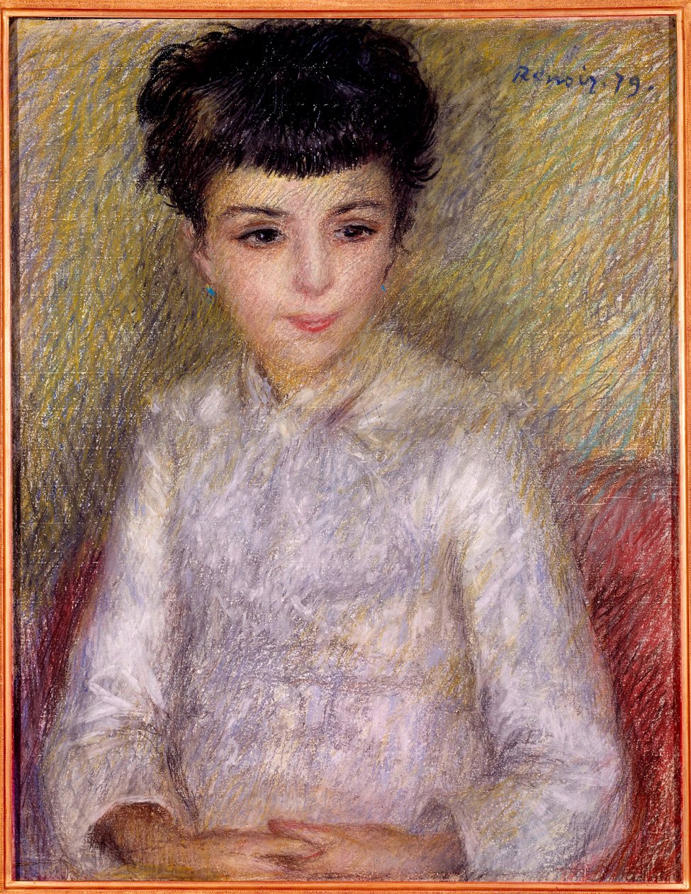 Portrét mladé dívky. Obraz Pierra Auguste Renoira (1841-1919) od Pierre Auguste Renoir