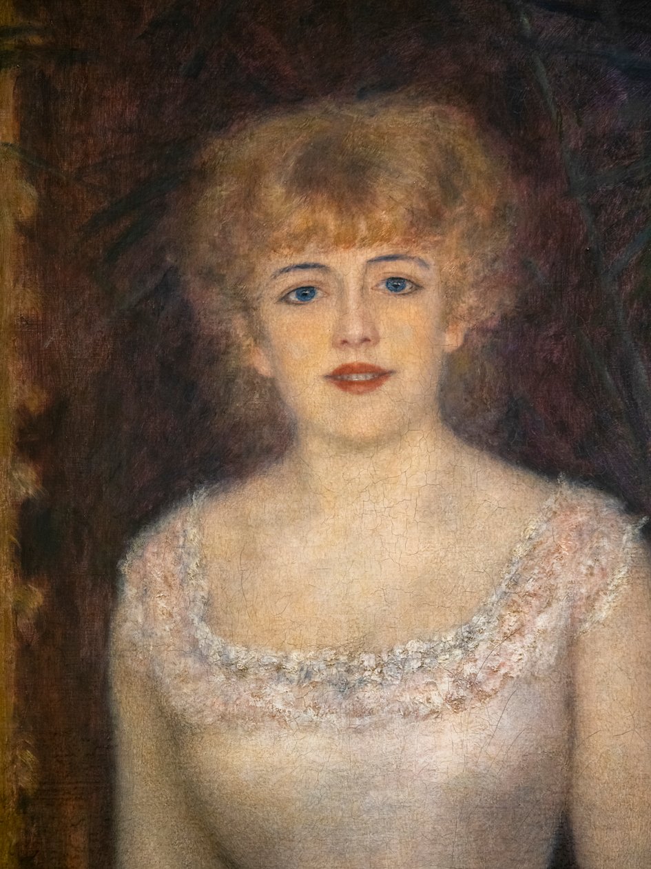 Portrét herečky Jeanne Samary (detail) od Pierre Auguste Renoir