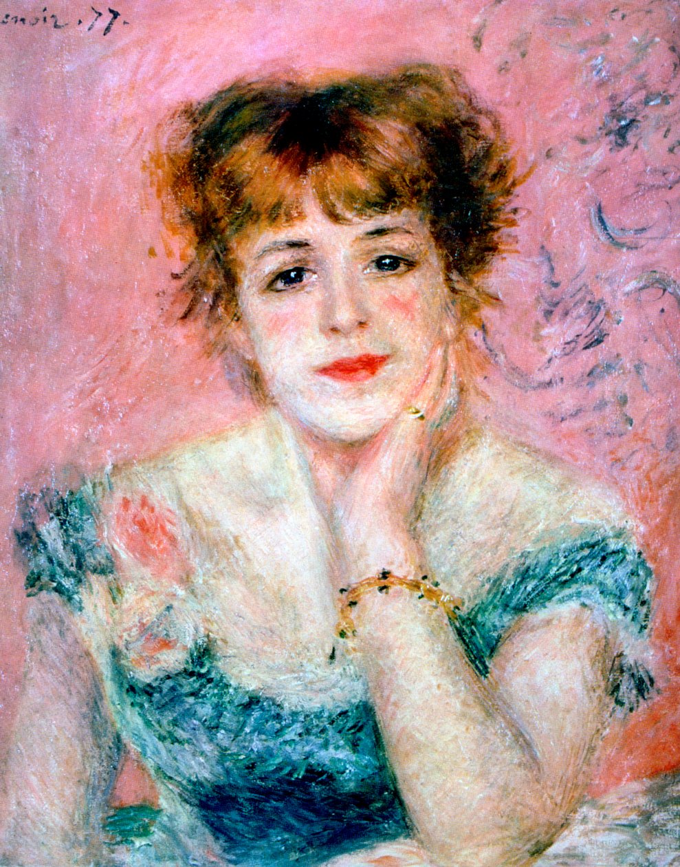 Portrét herečky Jeanne Samary, 1878 od Pierre Auguste Renoir