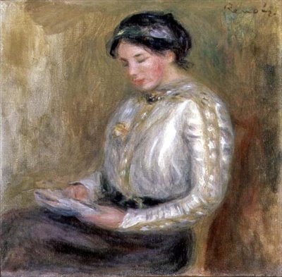 Čtení (olej na plátně) od Pierre Auguste Renoir