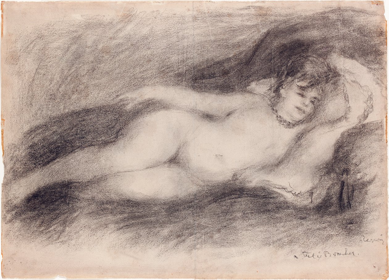Ležící akt, cca 1903-7 od Pierre Auguste Renoir