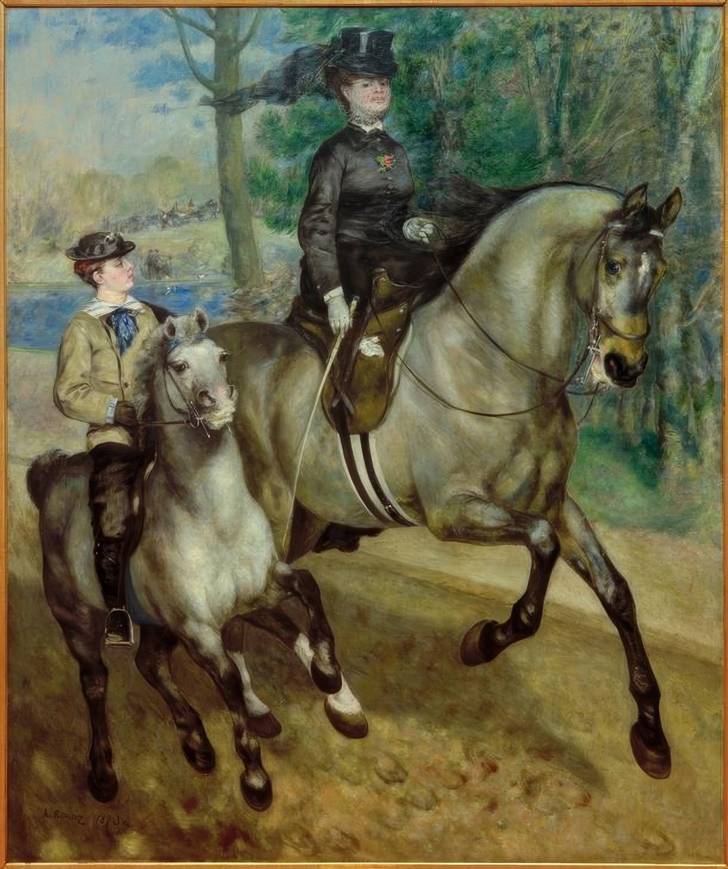 Jezdec na koni v Bois de Boulogne od Pierre Auguste Renoir