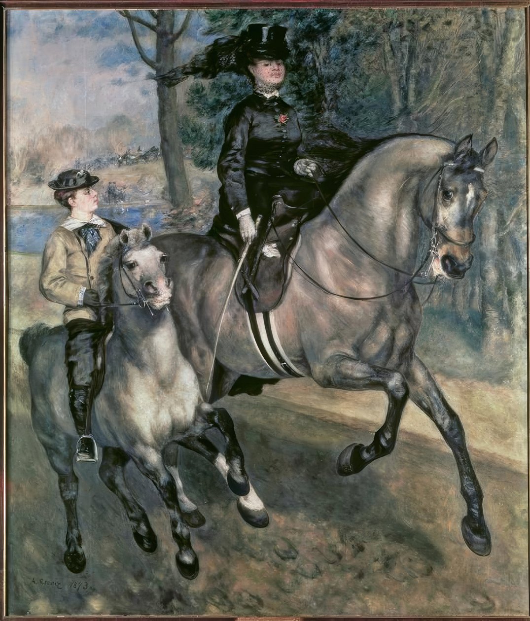 Jezdec na koni v Bois de Boulogne od Pierre Auguste Renoir