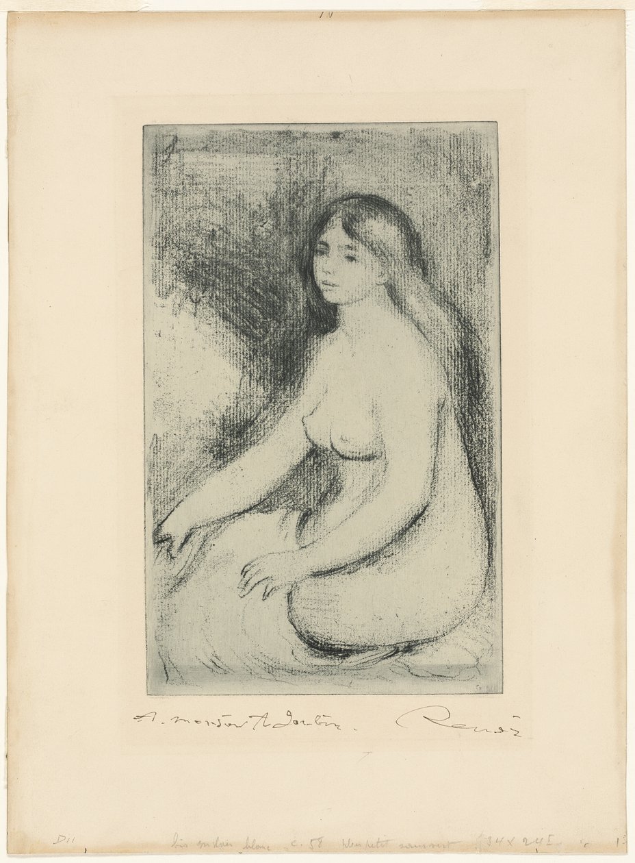 Sedící koupající od Pierre Auguste Renoir