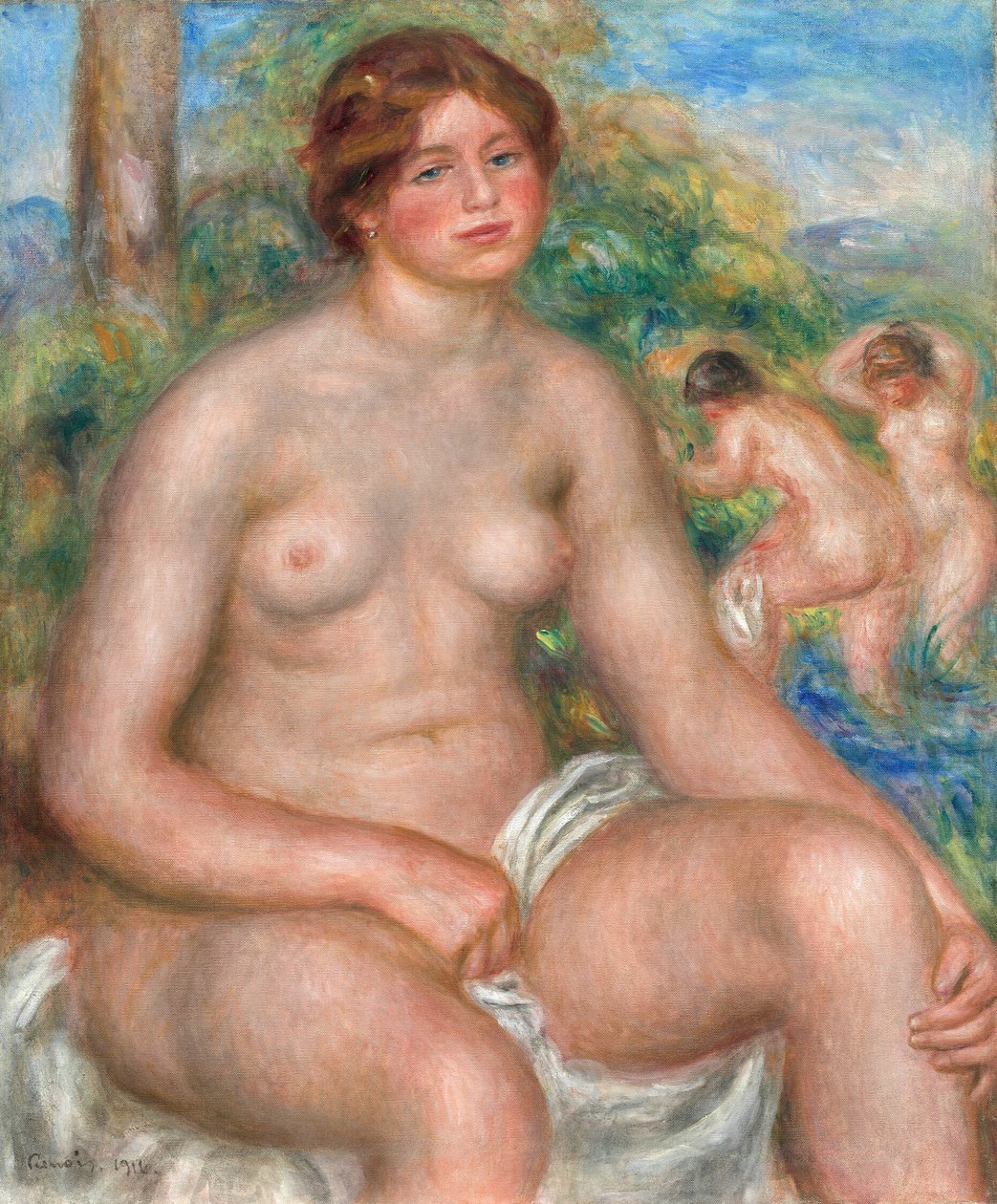 Sedící koupající se od Pierre Auguste Renoir