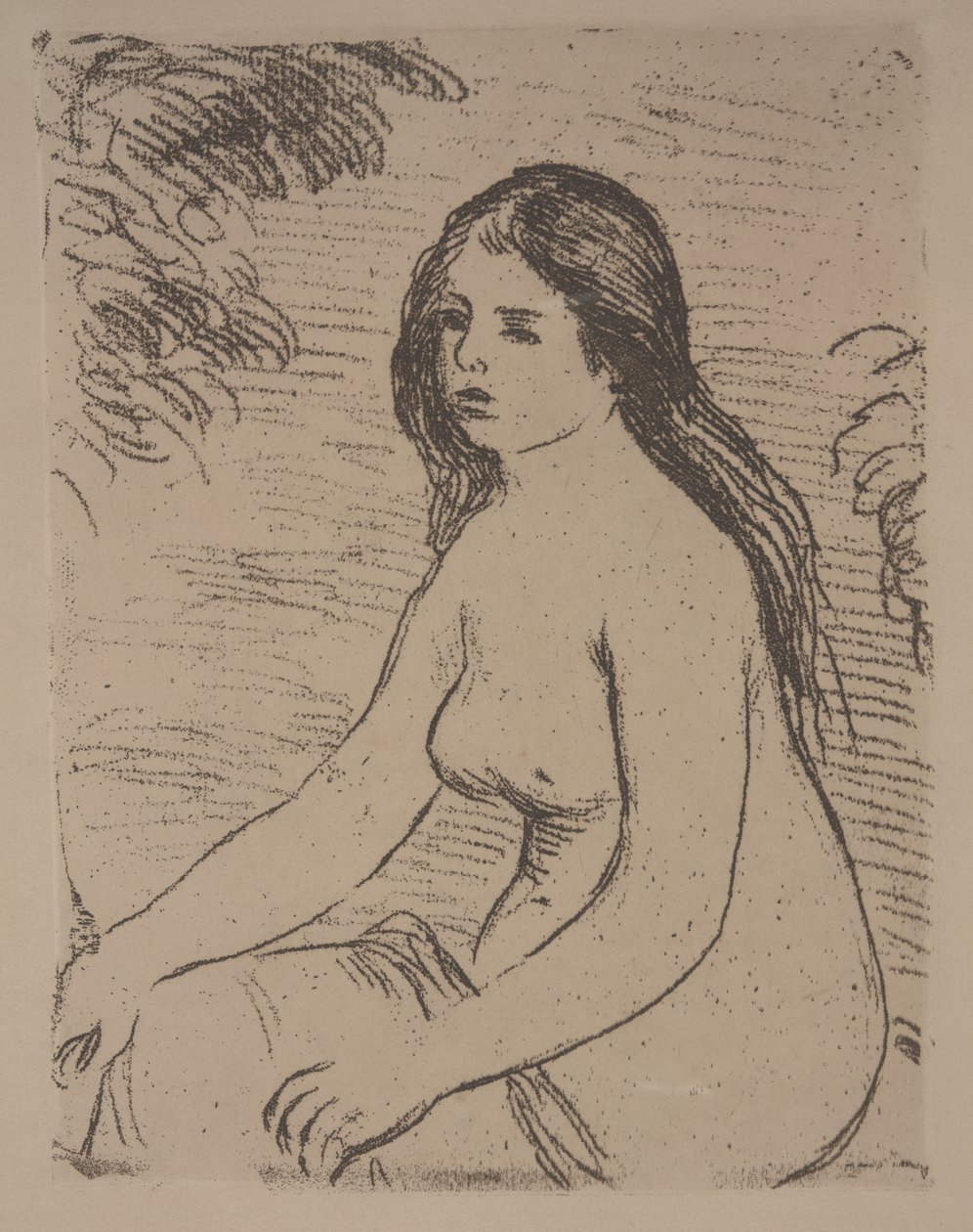 Sedící ženský akt od Pierre Auguste Renoir