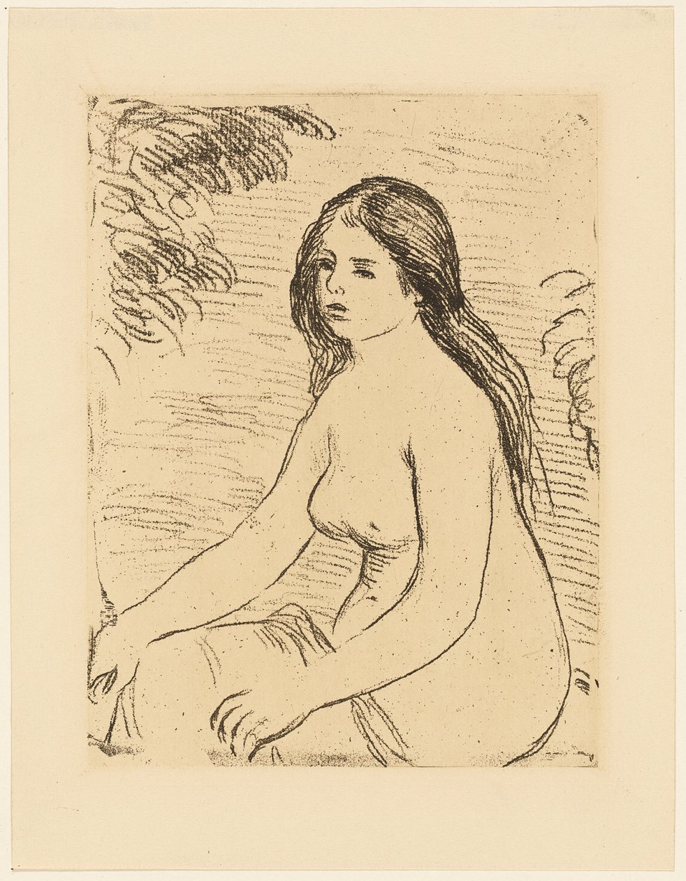 Sedící nahá žena od Pierre Auguste Renoir