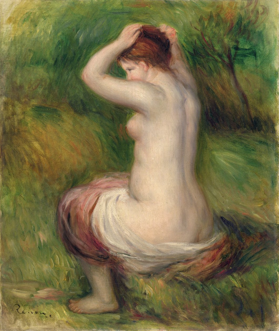 Sedící akt (olej na plátně) od Pierre Auguste Renoir