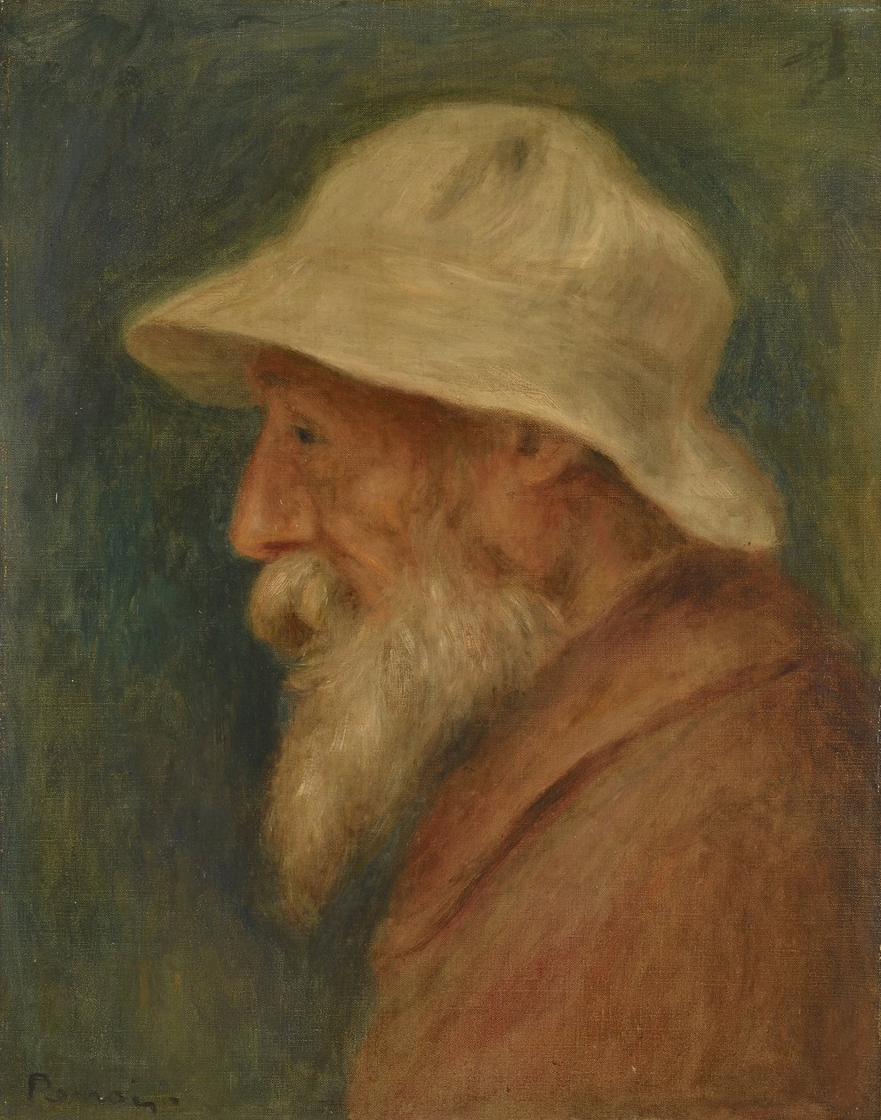 Autoportrét s bílým kloboukem, 1910 od Pierre Auguste Renoir