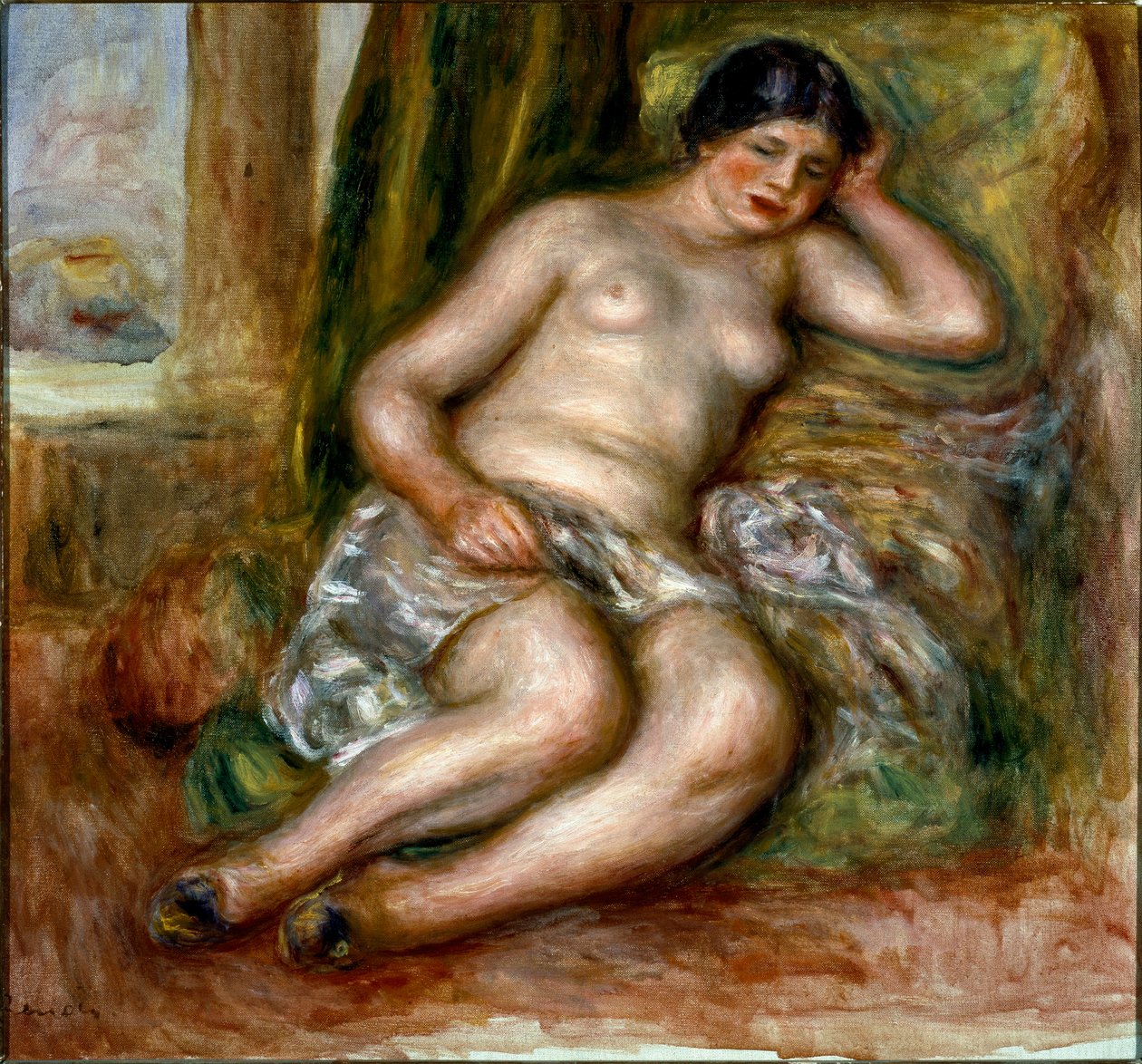 Spací odalisque nebo pantofle Odalisque. Obraz Pierre Auguste Renoir (Pierre-Auguste od Pierre Auguste Renoir