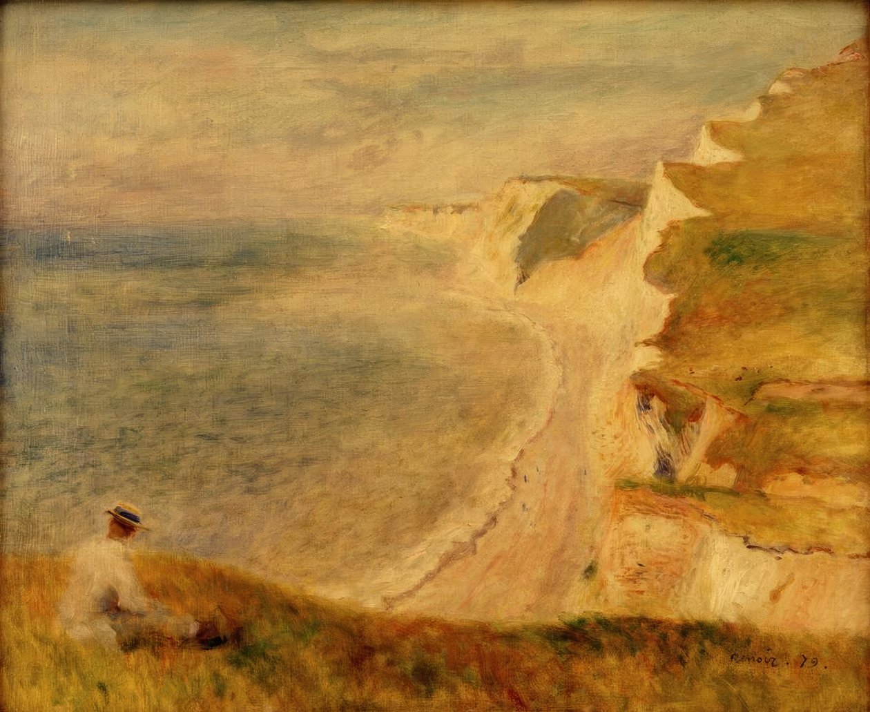 Útesy v Pourville od Pierre Auguste Renoir