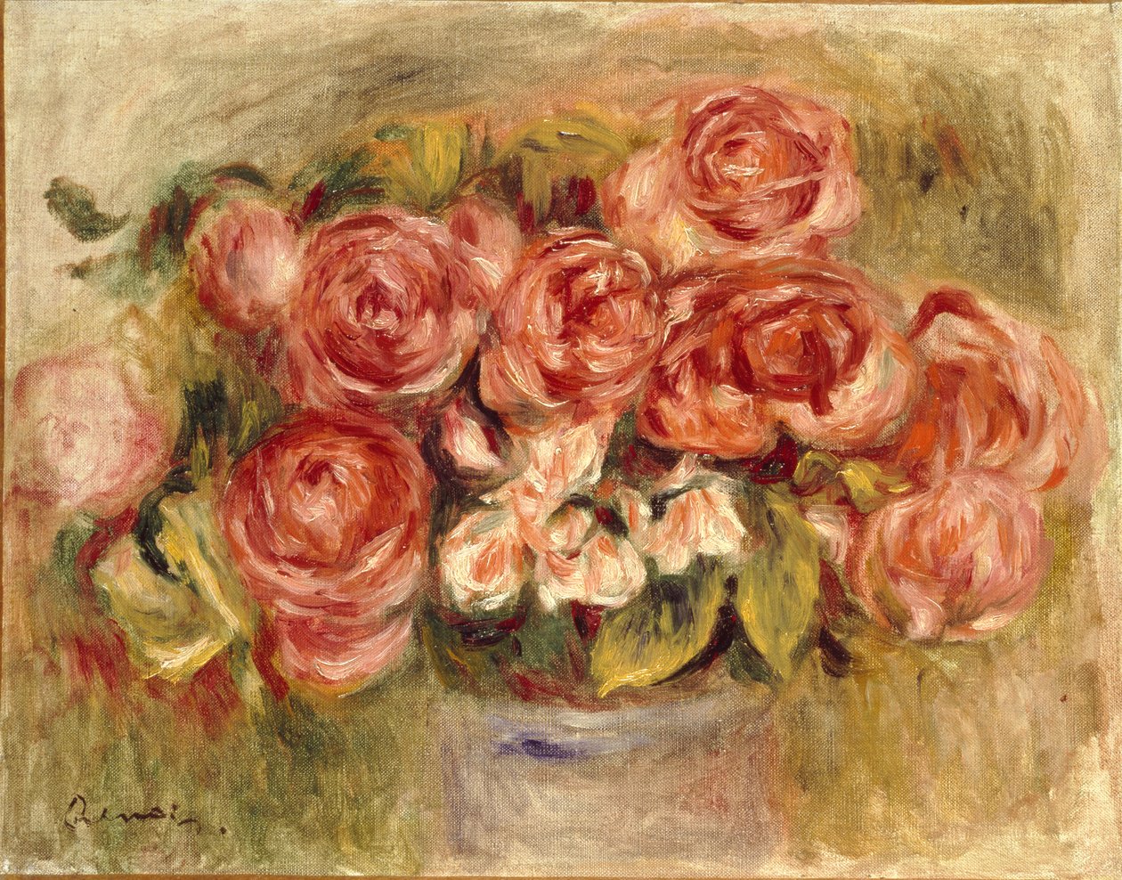 Zátiší růží ve váze, 80. a 90. léta 19. století od Pierre Auguste Renoir