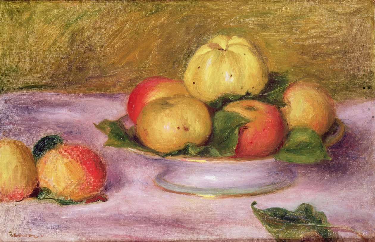 Zátiší s jablky (olej na plátně) od Pierre Auguste Renoir