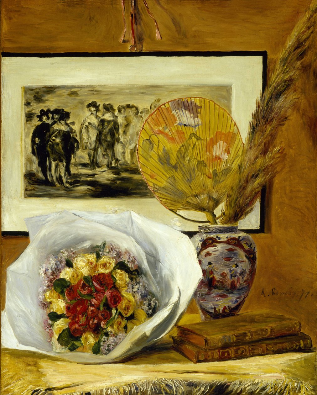 Zátiší s kyticí, 1871 od Pierre Auguste Renoir