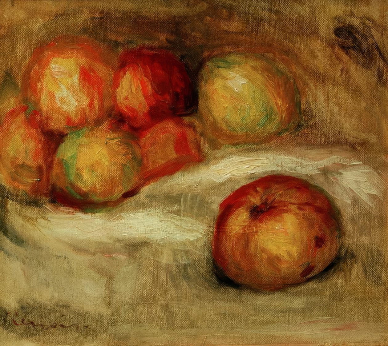 Zátiší s jablky od Pierre Auguste Renoir