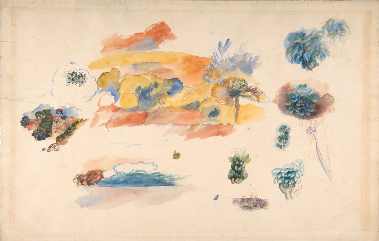 Studie krajiny, stromů a exotického ovoce, ca. 1885. od Pierre Auguste Renoir