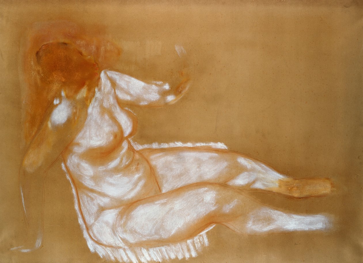 Studie pro sedící akt, c.1885 od Pierre Auguste Renoir