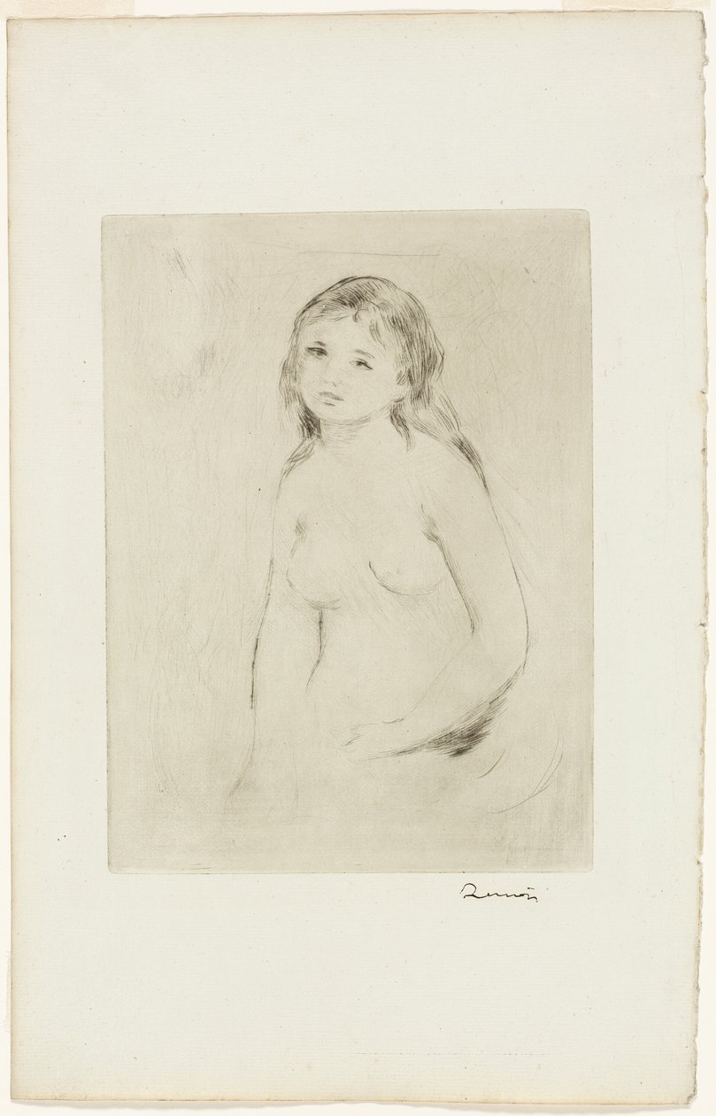 Studium pro koupající se ženu od Pierre Auguste Renoir