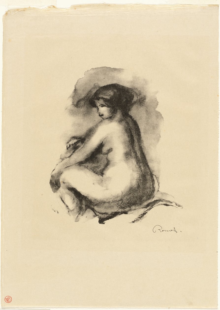 Studie sedící nahé ženy od Pierre Auguste Renoir