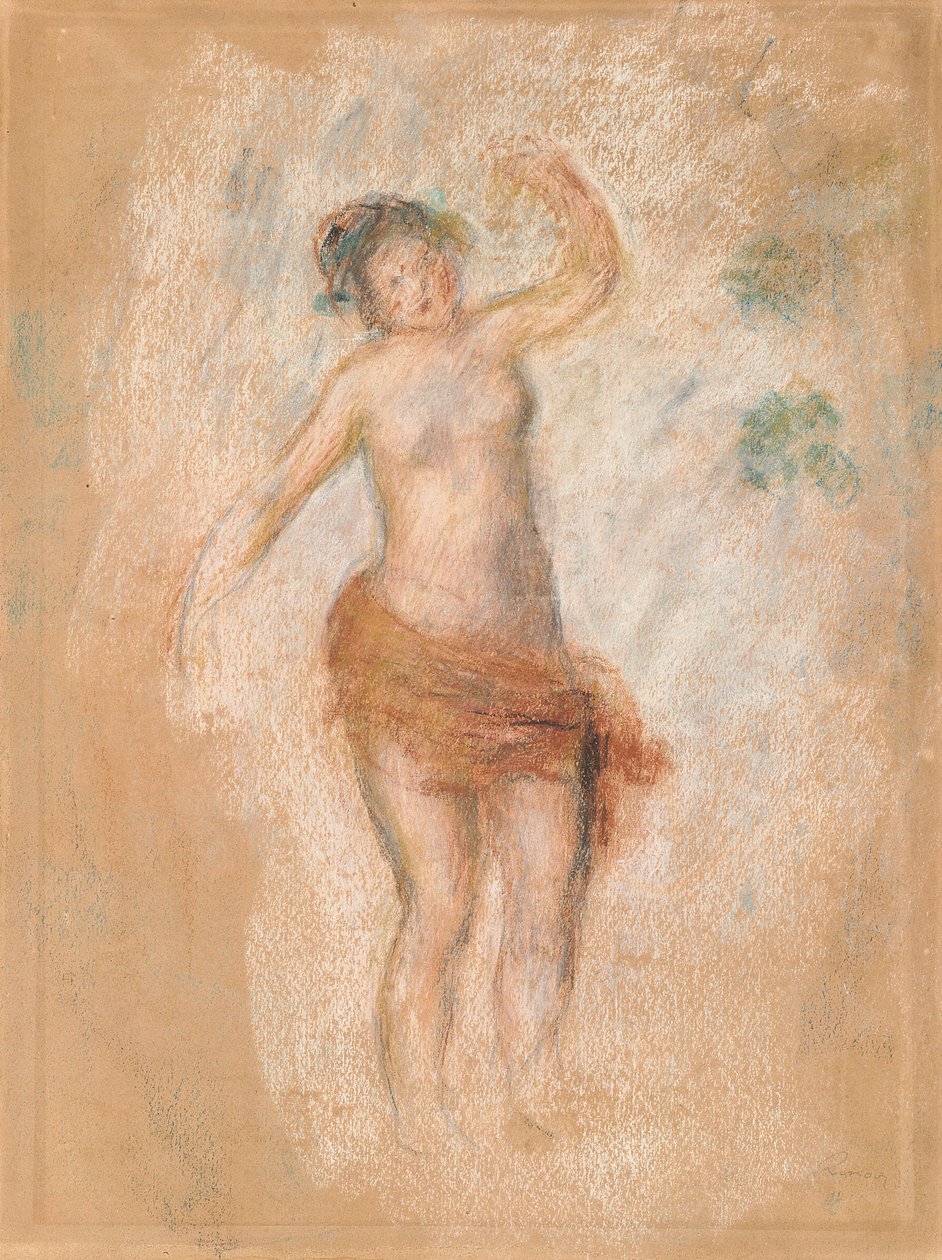 Studie faunské ženy tančící pro "Oidipus Rex", c. 1900 od Pierre Auguste Renoir