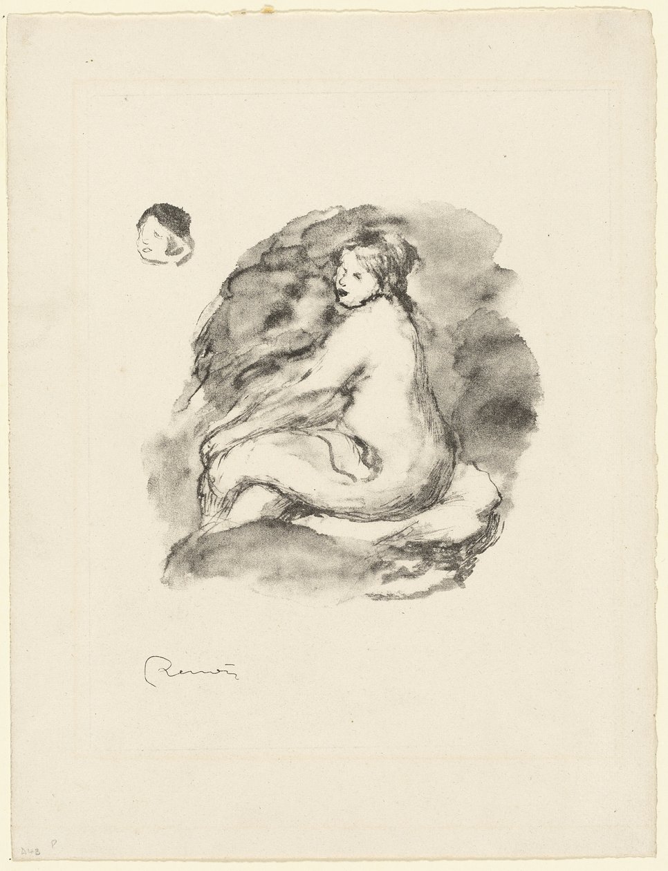 Studie sedící nahé ženy, varianta od Pierre Auguste Renoir