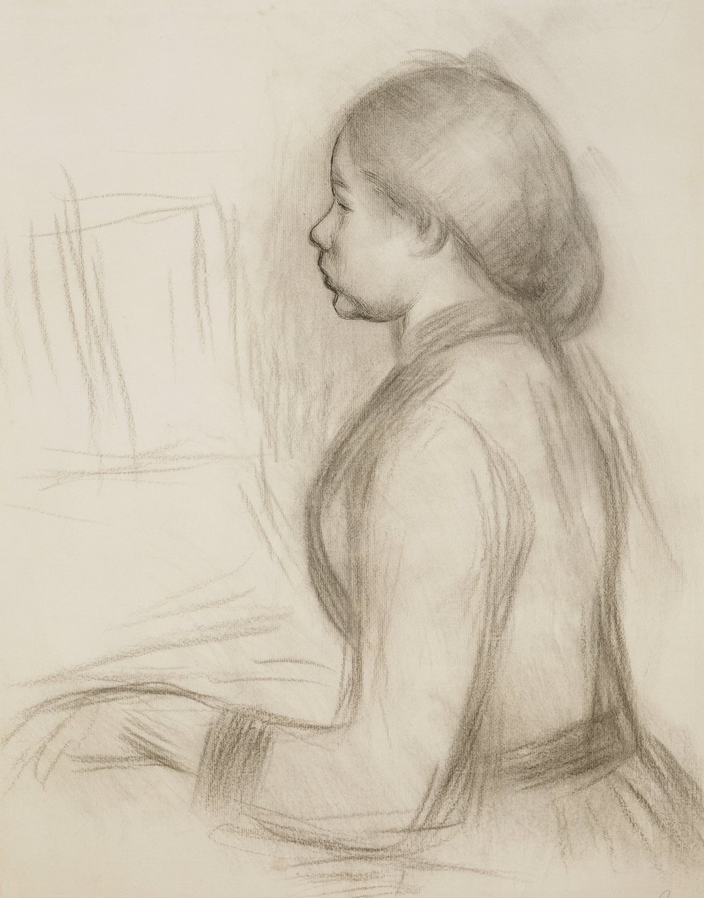 Studie mladé dívky u klavíru; Studium pro mladou dívku na klavír, od Pierre Auguste Renoir