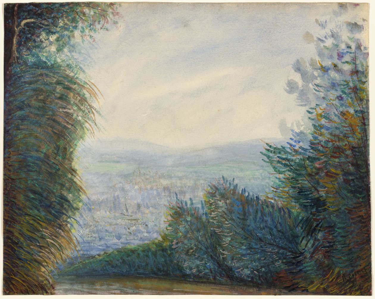 Údolí Auvers na řece Oise od Pierre Auguste Renoir